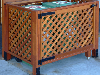Lattice Screening Bin Enclosure available from Tradeware Building Supplies Brisbane