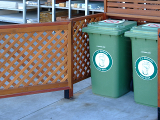 Lattice Screening Bin Enclosure available from Tradeware Building Supplies Brisbane