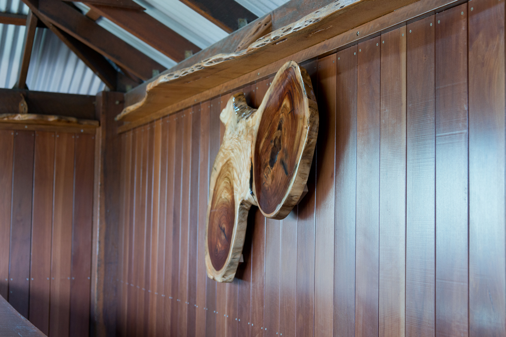Pacific Jarrah Timber used on vertical boards