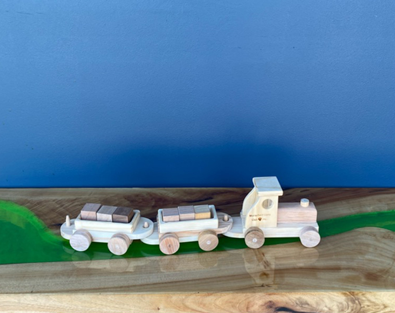 Wooden Toy Trucks and Cars built by Bob Elliott toy builder available at Tradeware Building Supplies Chandler Brisbane.