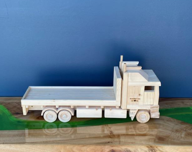 Wooden Toy Trucks and Cars built by Bob Elliott toy builder available at Tradeware Building Supplies Chandler Brisbane.