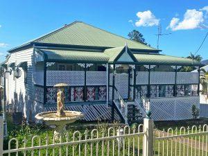 White Lattice Screening creating privacy on the verandah of this beautiful home