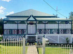 White Lattice Screening creating privacy on the verandah of this beautiful home