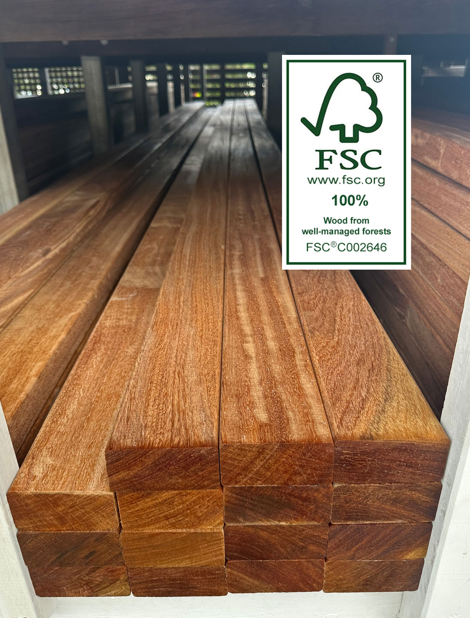 Cumaru Hardwood Timber FSC Certified Hardwood F27 Kiln Dried Hardwood Timber